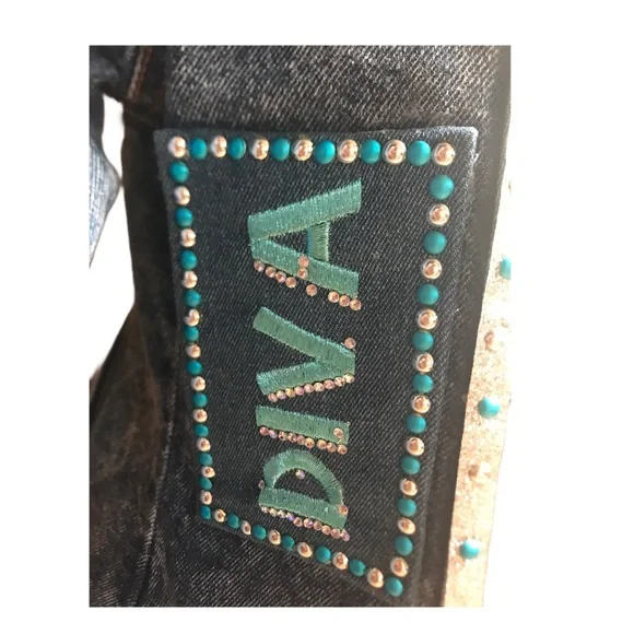 Silver Heel Floral Diva Jean Jacket - Picture 6 of 9